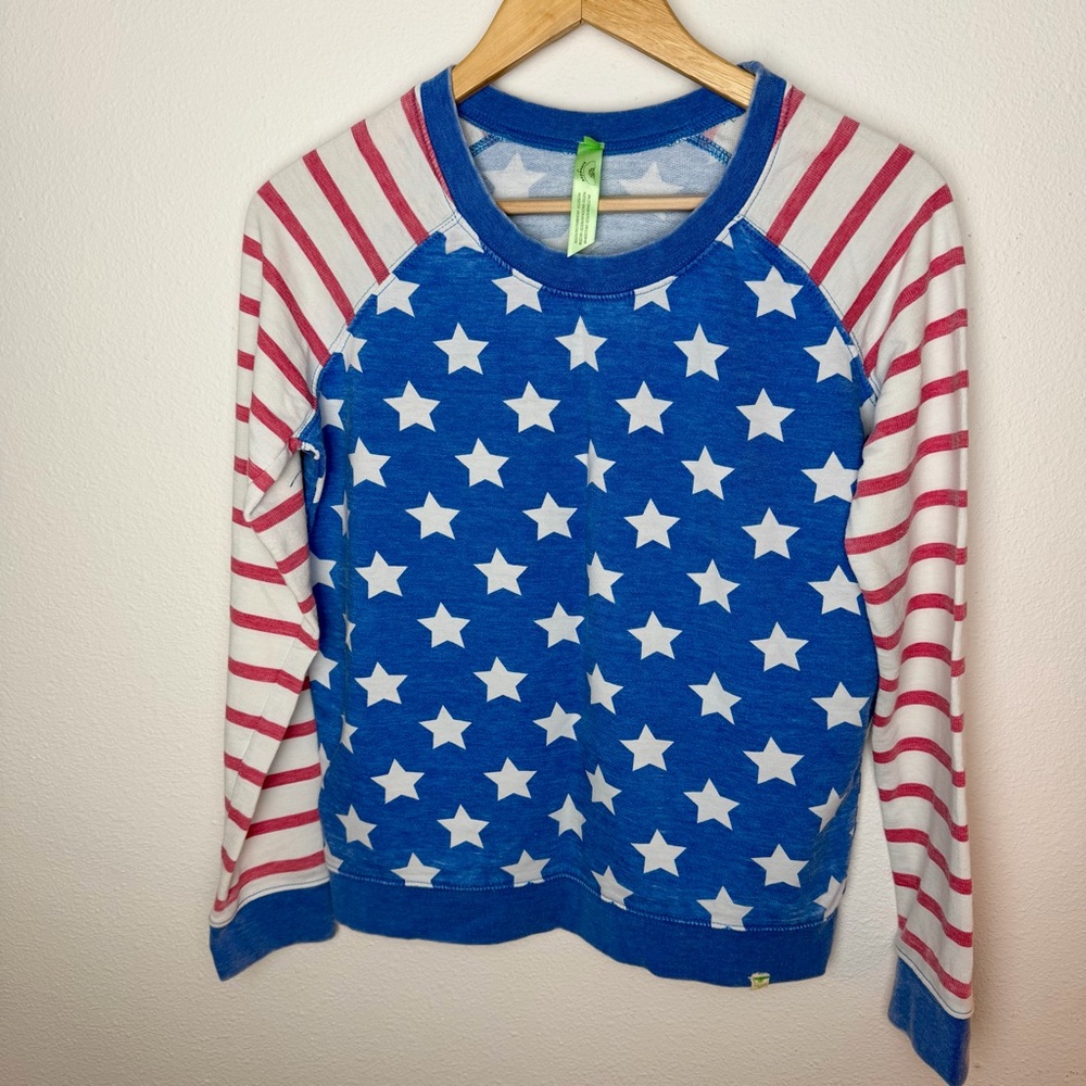 Honeydew Intimates American Flag Crewneck Sweatshirt Women’s Small NWT